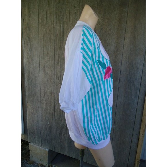 NOS Vtg 80s/90s Shirt Embroidered Flowers sz 22/42 - Picture 7 of 11